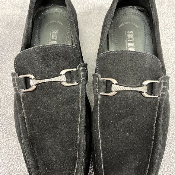 Stacy Adams Shoes Mens 9 M Reginald Black Suede Loafers Rubber Soles‎
